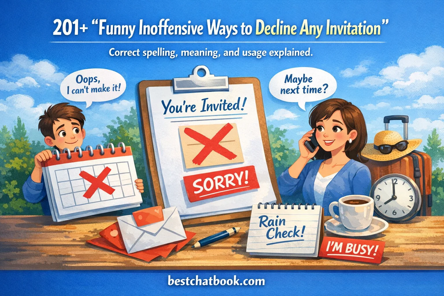 Funny Inoffensive Ways to Decline Any Invitation