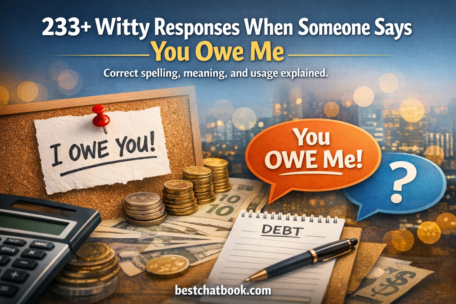 Witty Responses When Someone Says You Owe Me