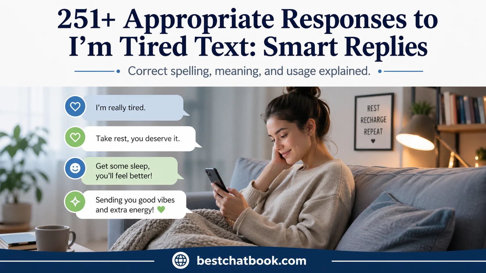 Appropriate Responses to I’m Tired Text: Smart Replies