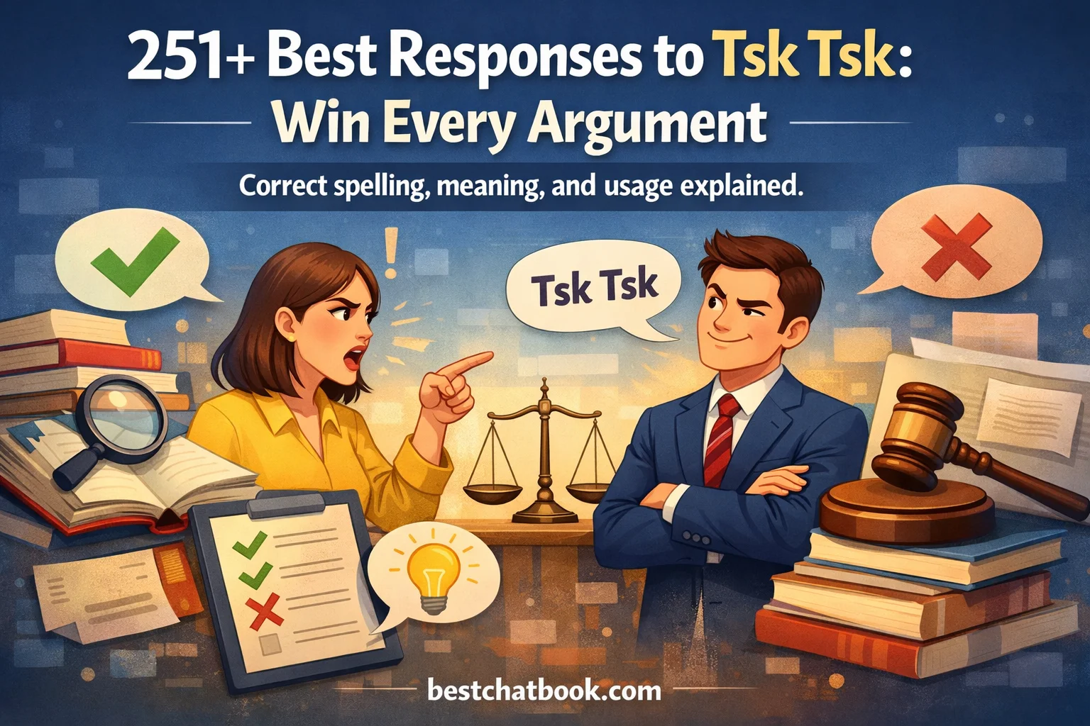 Best Responses to Tsk Tsk: Win Every Argument