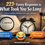 Funny Responses to What Took You So Long
