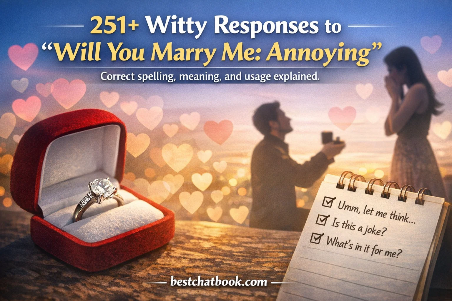 Witty Responses to “Will You Marry Me: Annoying