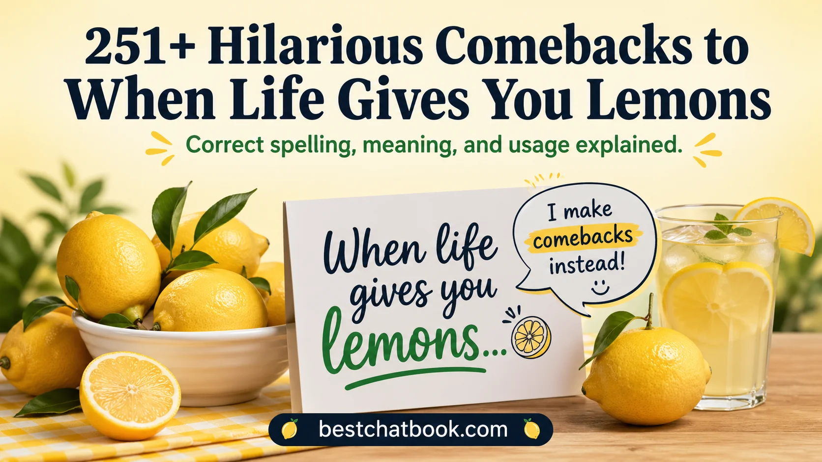 Hilarious Comebacks to When Life Gives You Lemons